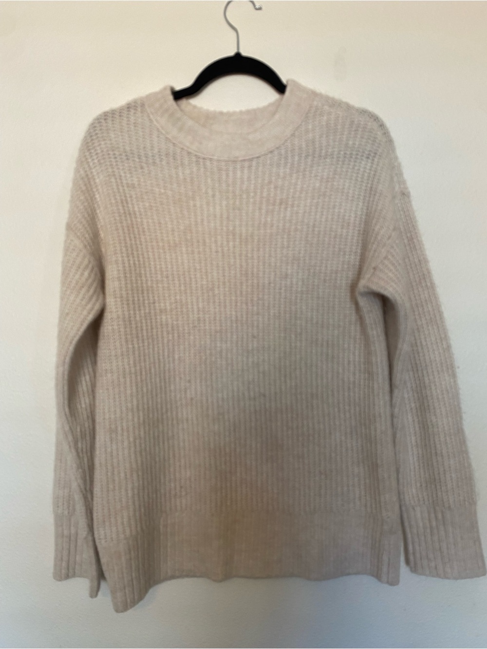 Cozy Crewneck Sweater in Light Beige